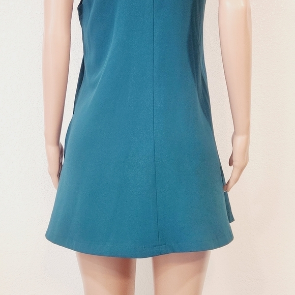 Lovers & Friends Teal Halter Swing Dress With Pockets Size M - Picture 9 of 14